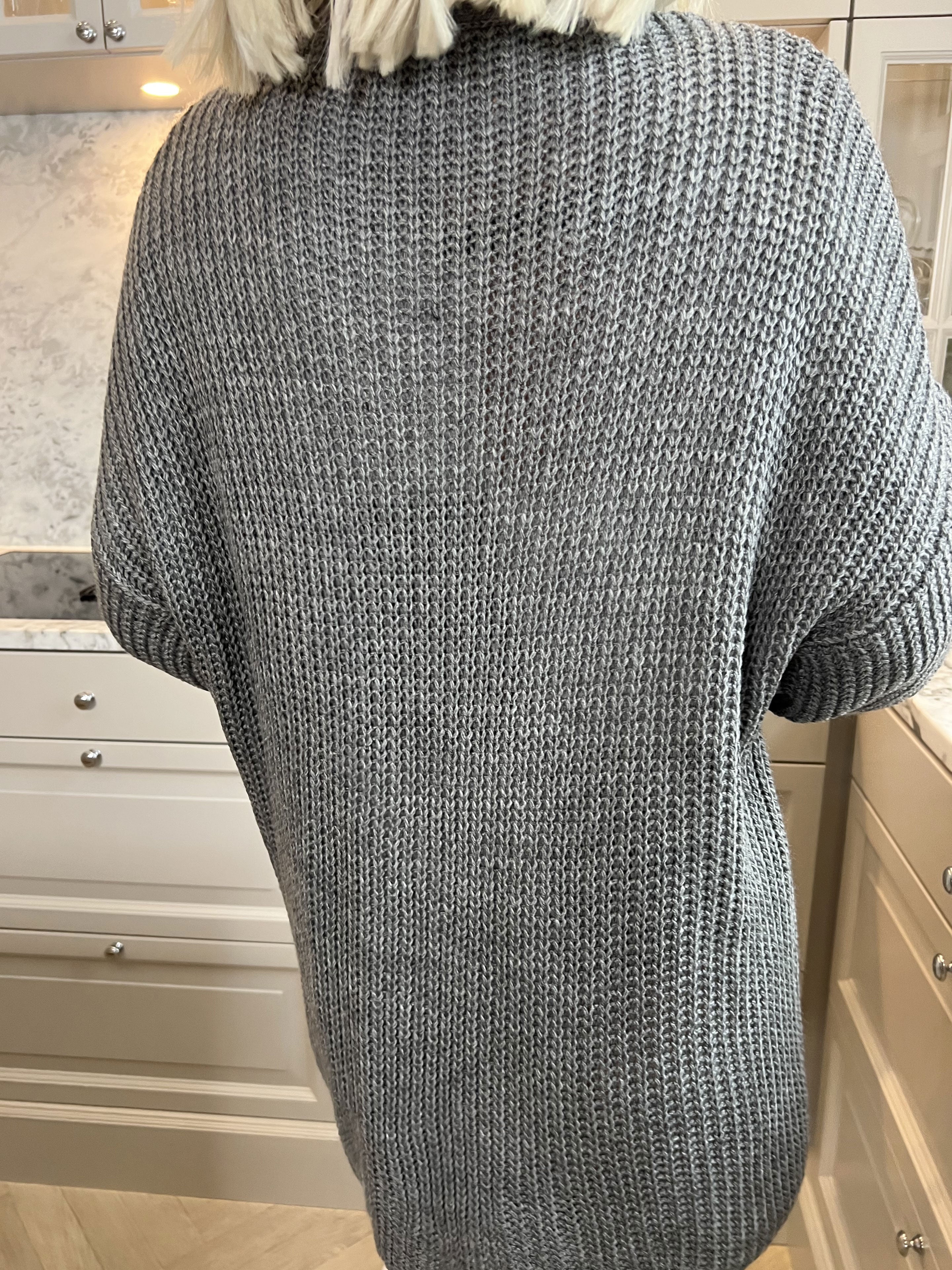 Sally Short - Sød strik cardigan med ballonærmer